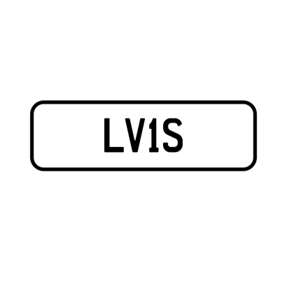 A 'LV1S' Personalised Plate