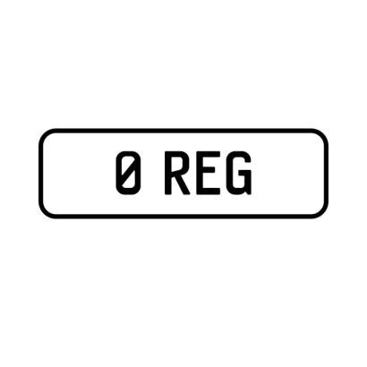 A '0 REG' Personalised Plate