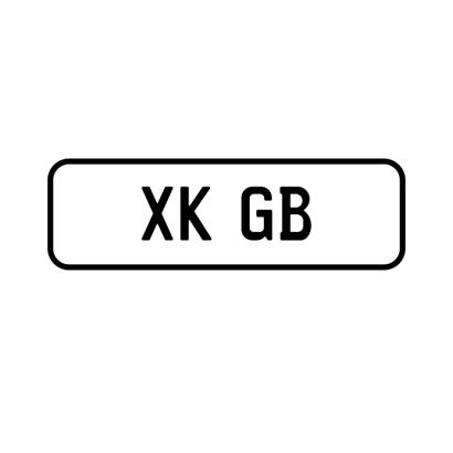 A 'XK GB' Personalised Plate
