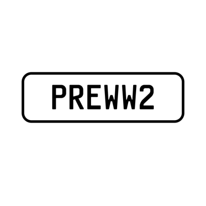 A 'PREWW2' Personalised Plate