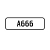 A 'A666' Personalised Plate