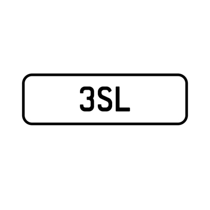 A '3SL' Personalised Plate