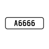 A 'A6666' Personalised Plate