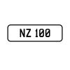 A 'NZ 100' Personalised Plate
