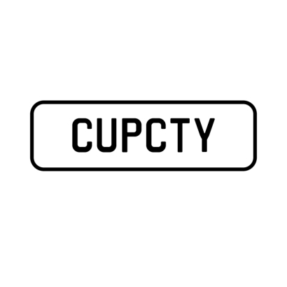 A 'CUPCTY' Personalised Plate