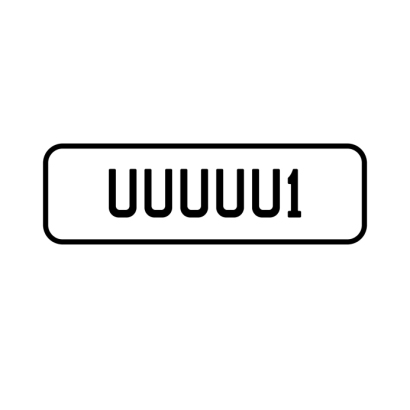 A 'UUUUU1' Personalised Plate