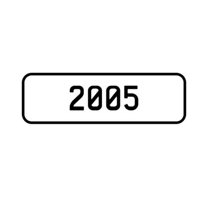 A '2005' Personalised Plate
