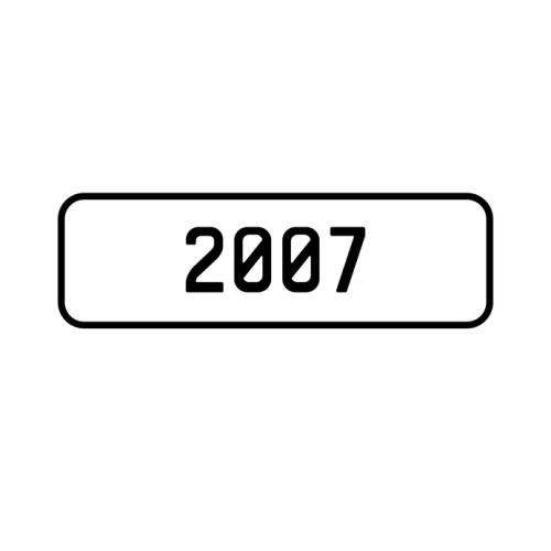 A '2007' Personalised Plate