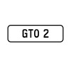 A 'GTO 2' Personalised Plate