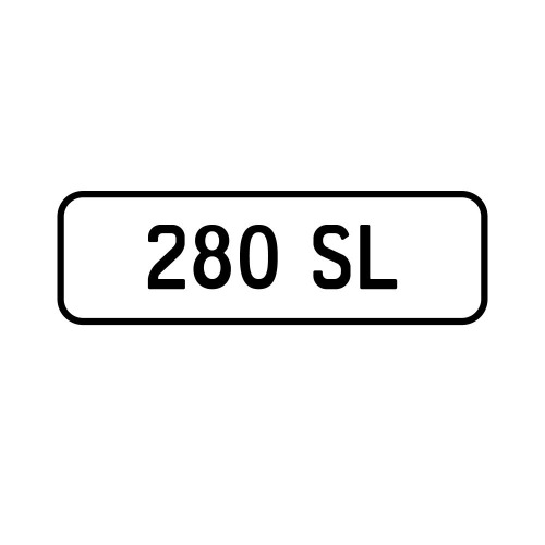 A '28O SL' Personalised Plate