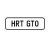 A 'HRT GTO' Personalised Plate