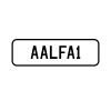 A 'AALFA1' Personalised Plate