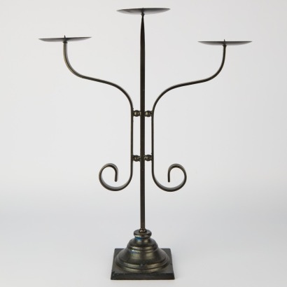 A Large Wrought Iron Candelabra