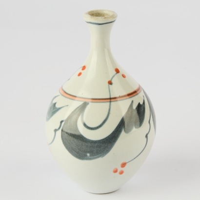 A Peter Collis Vase with Hand Painted Abstract Design