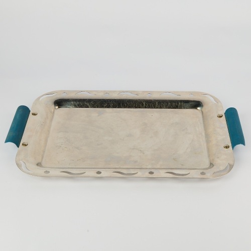 An Italian Stainless Steel Serving Tray by Tomasini