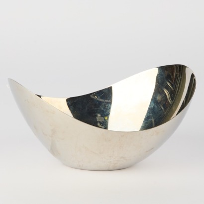 A Georg Jensen Stainless Leaf Bowl