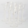 A Set of Eight Air Twist Stem Liqueur Glasses