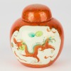 A Chinese 20th Century Iron-Red and Gilt 'Dragon and Phoenix' Jar and Cover
