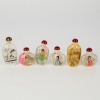 A Set of Six Chinese Inside-Painted Glass Snuff Bottles
