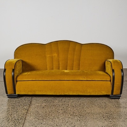 An Art Deco Skyscraper Three Seater Sofa c.1930s