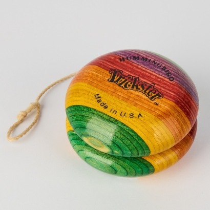 A Vintage 1980s Hummingbird Trickster Rainbow Yo-Yo Made in U.S.A.