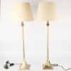 A pair of Tall Classic Brushed Nickel Table Lamps