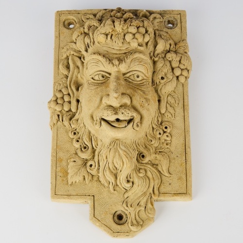 A Bacchus Roman God of Wine Sandstone Wall Plaque Water Spout