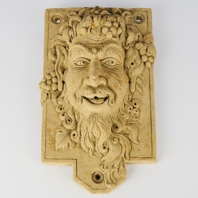 A Bacchus Roman God of Wine Sandstone Wall Plaque Water Spout