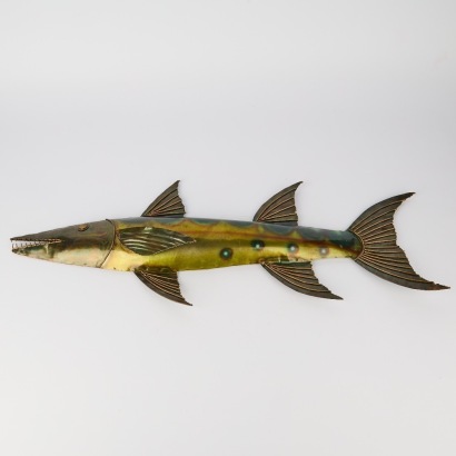 A Handmade Metal Fish Sculpture