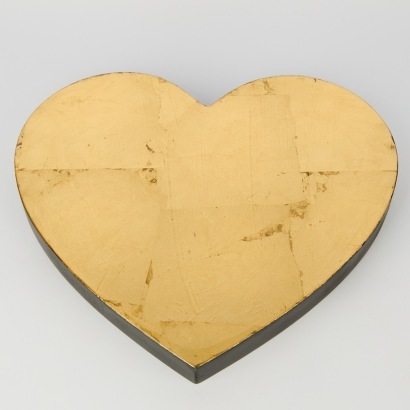 A Gold Heart Artwork Gold Leaf/Resin