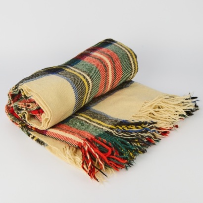 A Vintage Tartin All Wool Blanket