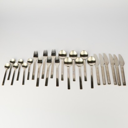 A Henning Koppel for Georg Jensen 'New York' 24-Piece Stainless Steel Flatware Service