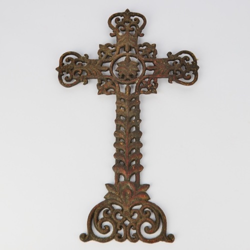 A Cast Iron Crucifix