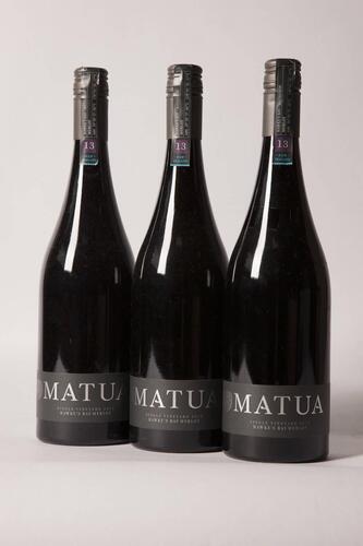 (3) 2013&nbsp;Matua Single Vineyard Matheson Merlot, Gimblett Gravels