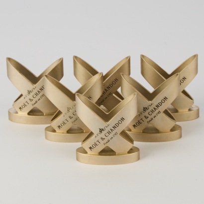A Set of Six Moet & Chandon Place Card Holders