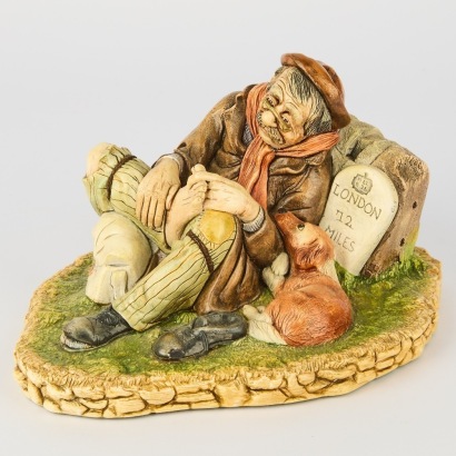 A British Painted Figural Ornament
