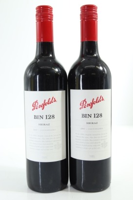 (2) 2007 Penfolds Bin 128 Shiraz, Coonawarra