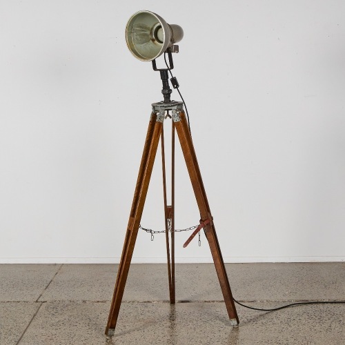 An Industrial Floor Lamp