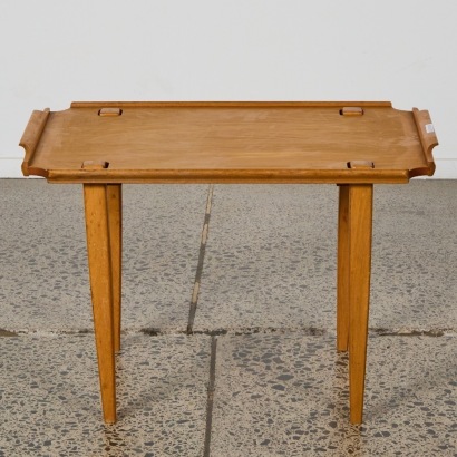 A Mid-Century Wooden Folding Tray Table