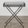 A Solid Mesh Metal Flower Table