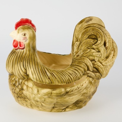 A Mid Century Ceramic Rooster Planter by Arnels Pottery of Beaverton Oregon USA