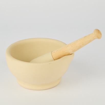 A Porcelain Mortar and Pestle by Milton Brook