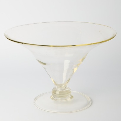 A Vintage Oversize Handblown Martini Glass