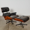 A New Zealand Made Lounge Chair and Ottoman After Charles and Ray Eames