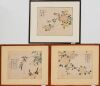 A Group of Three Japanese 20 Century Ink Bird-and-Flower Paintings