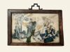 A Chinese 19th Century Qing Dynasty Polychrome 'Figural' Marble Small Hanging Panel