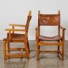 A Pair of Mid-Century Caryngo Style Saddle Leather Chairs - 2