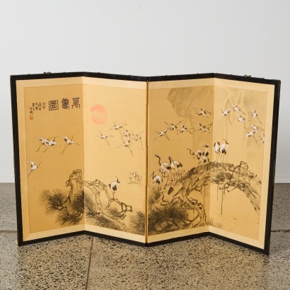 A Vintage Oriental Screen