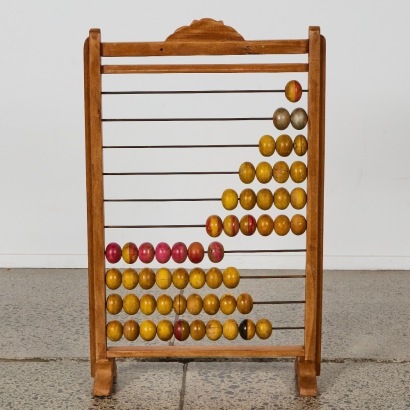 A Large Vintage Wooden Floor Abacus