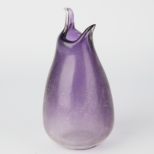 A Purple Handblown Art Glass Vase